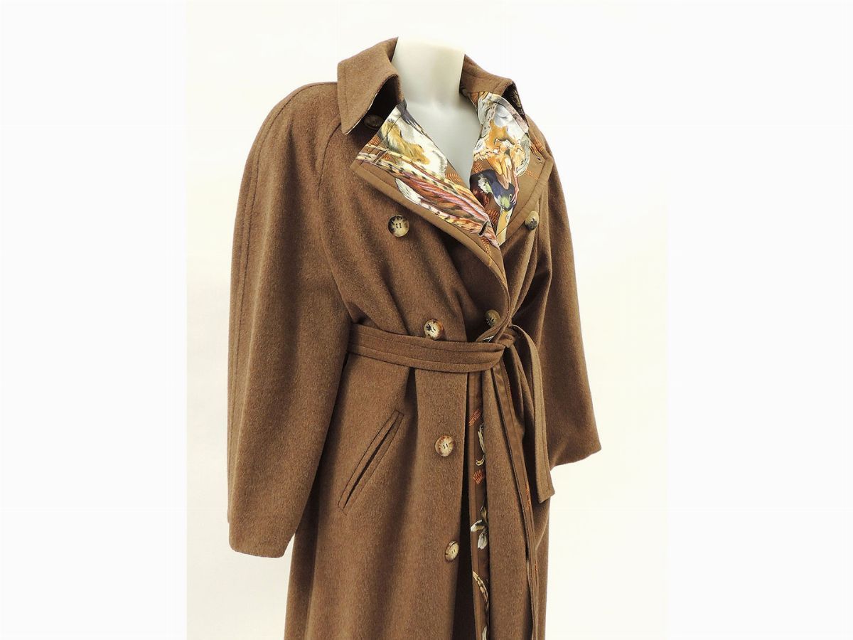 Cappotto in Lana e Cashmere Marrone, Hermès