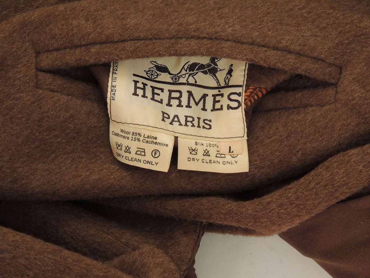 Cappotto in Lana e Cashmere Marrone, Hermès