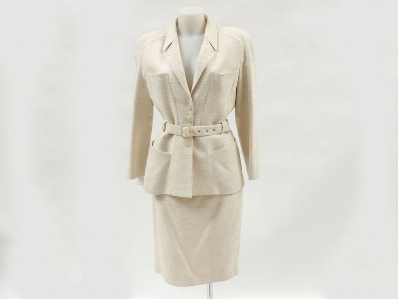 Completo in Seta Avorio, Mugler