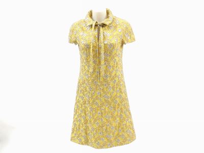 Abitino Sartoriale da Cocktail in Lurex Operato Giallo