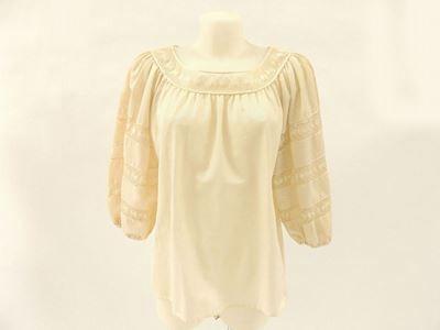 Blusa in Cotone Avorio, Yves Saint Laurent