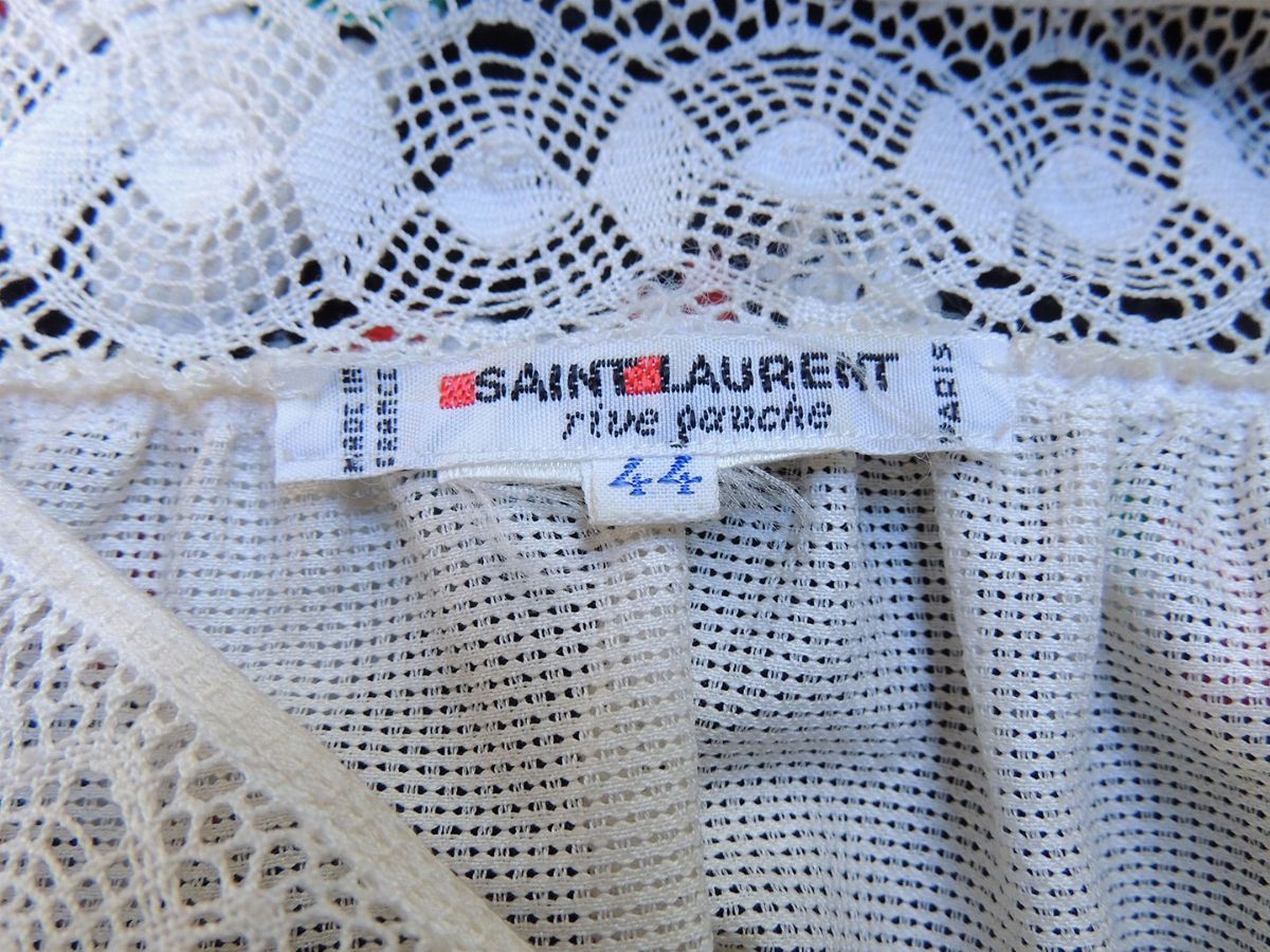 Blusa in Cotone Avorio, Yves Saint Laurent