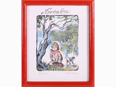 Lotto di Cartoline e Litografie: Alberto Fremura, Antonio Possenti e Fernando Botero
