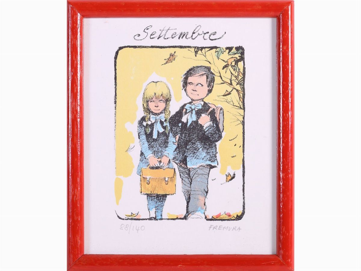 Lotto di Cartoline e Litografie: Alberto Fremura, Antonio Possenti e Fernando Botero