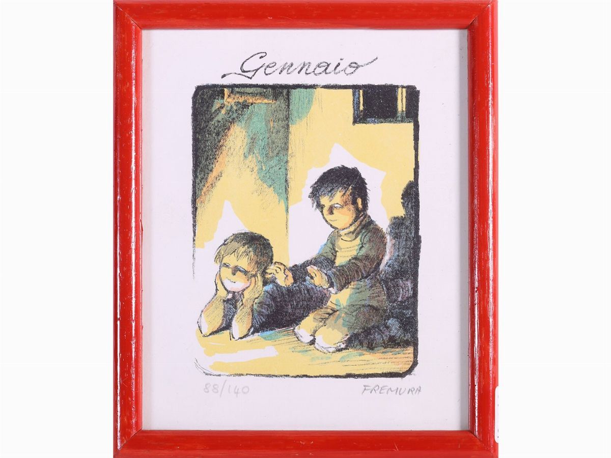 Lotto di Cartoline e Litografie: Alberto Fremura, Antonio Possenti e Fernando Botero