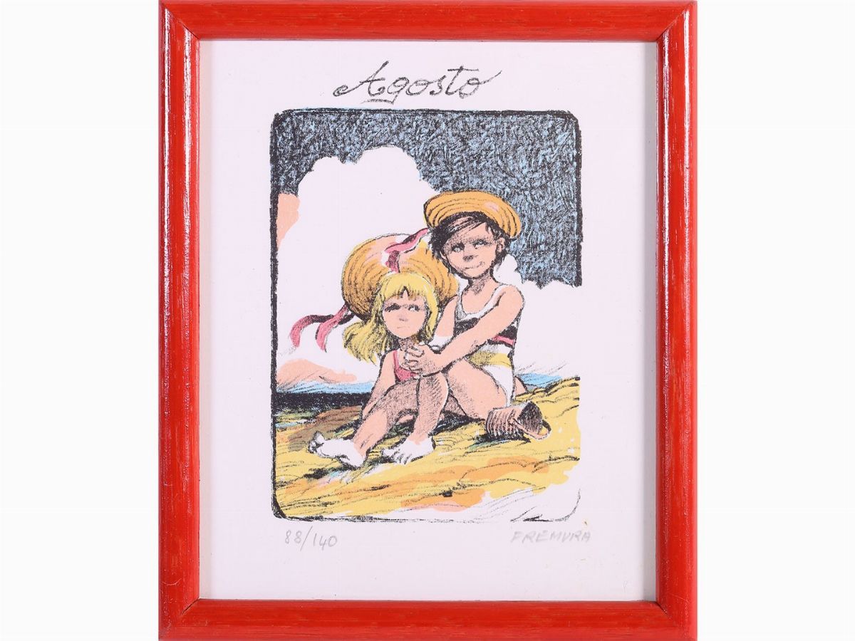 Lotto di Cartoline e Litografie: Alberto Fremura, Antonio Possenti e Fernando Botero