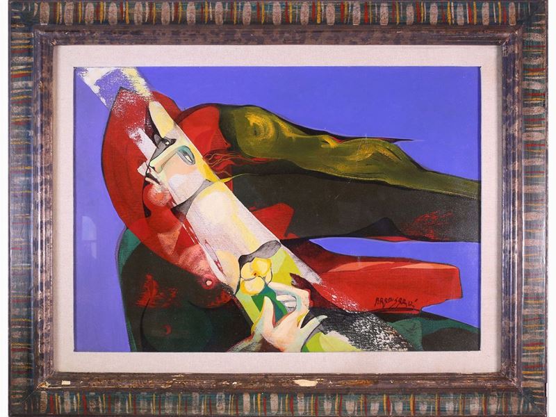 Alfio Rapisardi - Ritratto di Donna con Fiore