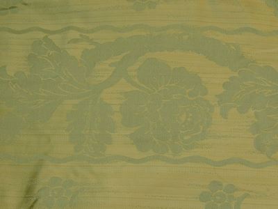 Copriletto Matrimoniale in Misto Seta Damascata Verde