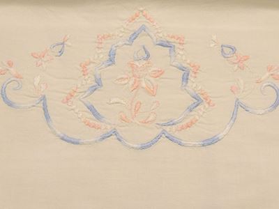 Parure per Letto Singolo in Lino Ricamato