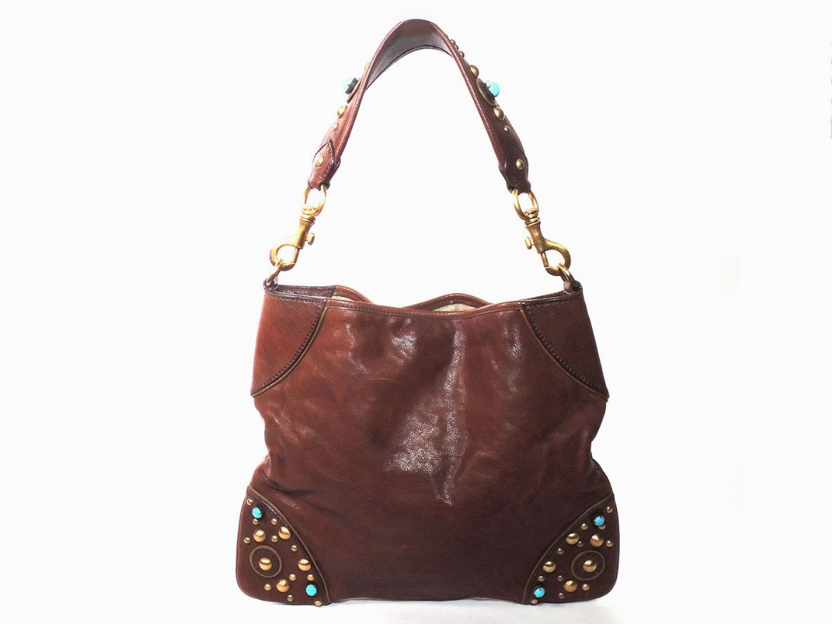 Borsa a Spalla in Pelle Marrone, Miu Miu