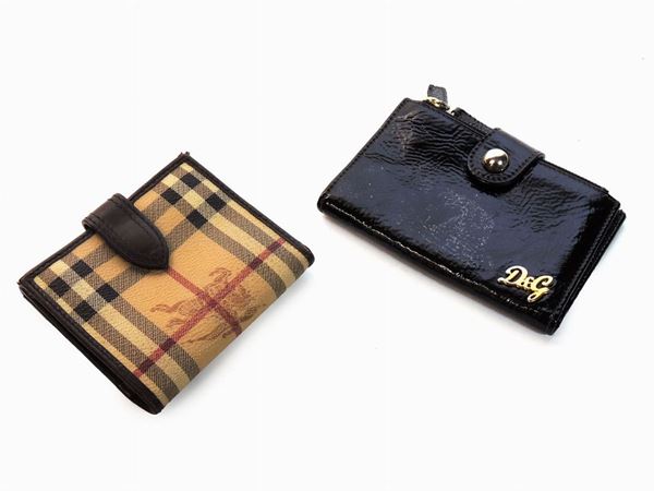 Two wallets, Burberry and Dolce & Gabbana