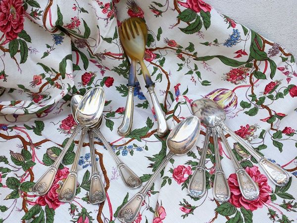Lot of silver cutlery  (France, second half of the 19th century)  - Auction Tuscan style: curiosities from a country residence - Maison Bibelot - Casa d'Aste Firenze - Milano