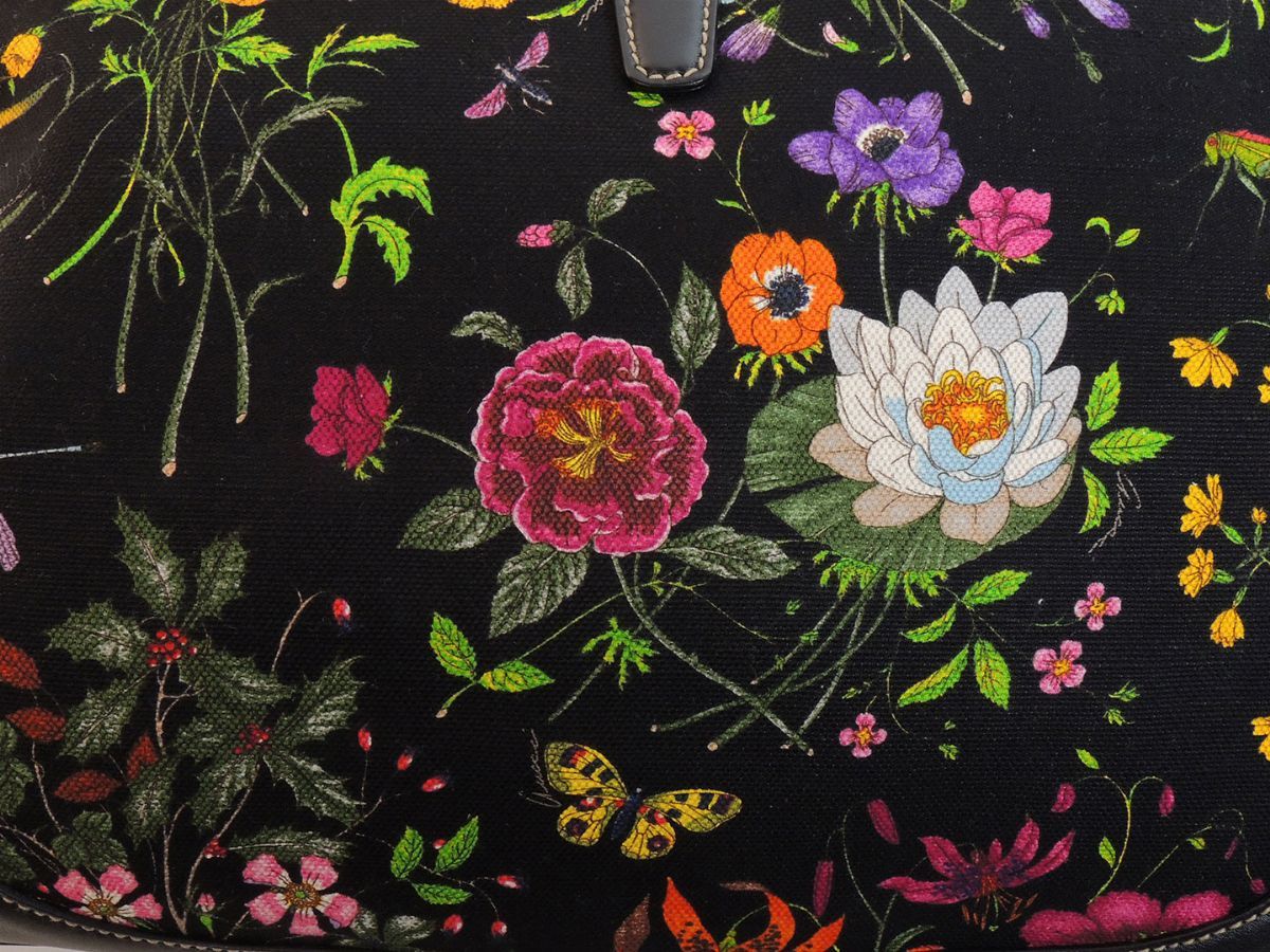 Borsa a Spalla "jackie" in Tela "flora", Gucci