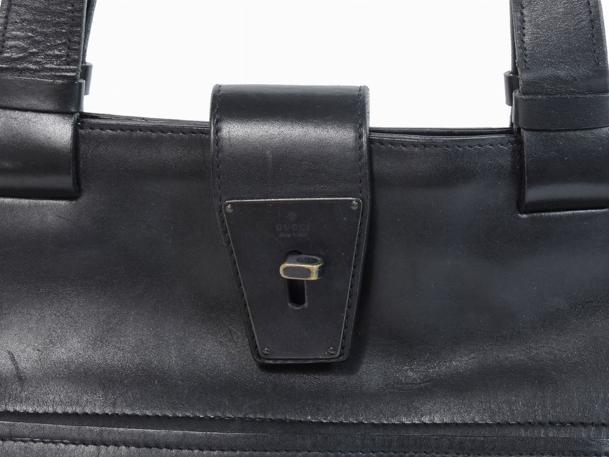 Borsa a Spalla in Pelle Nera, Gucci