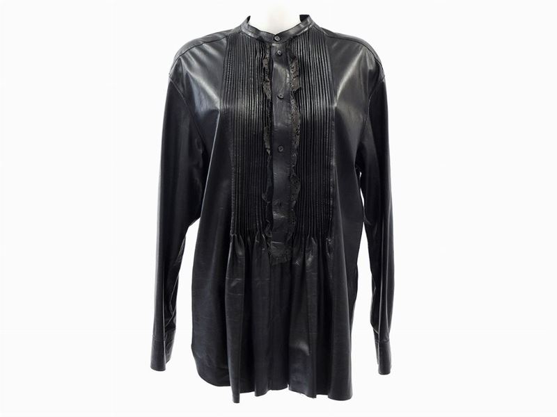 Camicia in Pelle Nera, Gucci