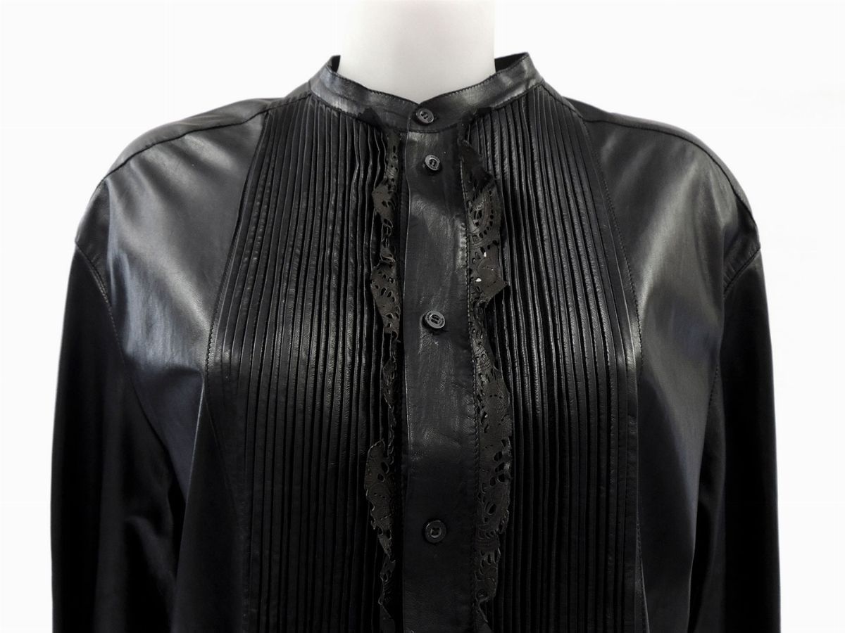 Camicia in Pelle Nera, Gucci