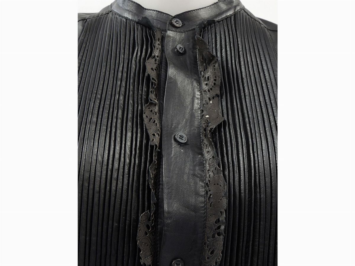 Camicia in Pelle Nera, Gucci