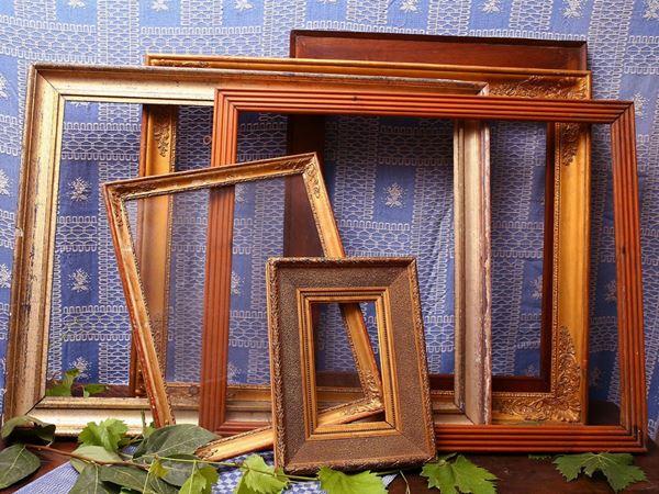 Eight vintage frames  - Auction Tuscan style: curiosities from a country residence - Maison Bibelot - Casa d'Aste Firenze - Milano