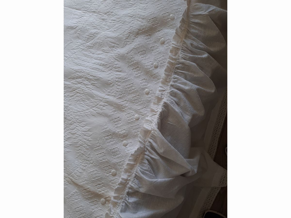 Copriletto in Cotone Bianco Piquet