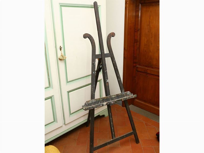 Cavalletto in Legno Tenero Ebanizzato