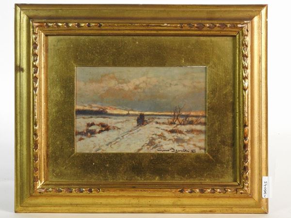 Gino Romiti - Snowy landscape 1935