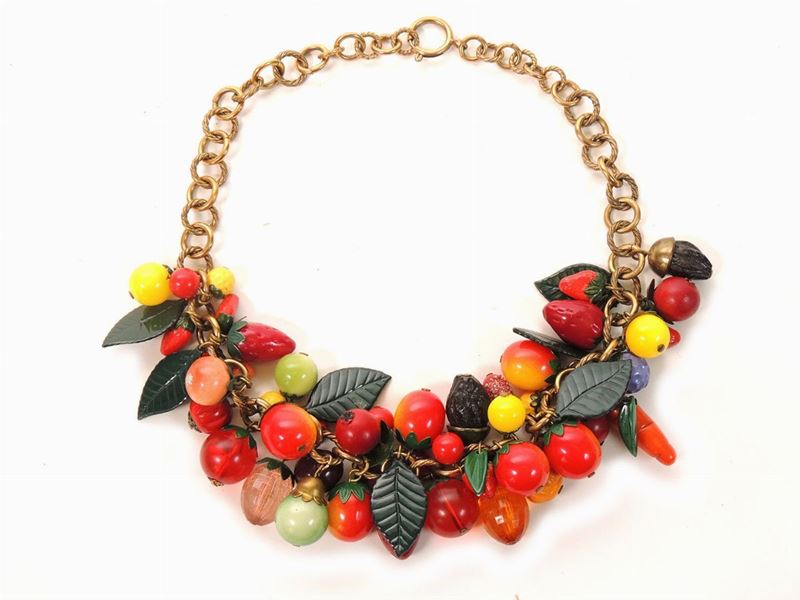 Collana in Metallo e Resina