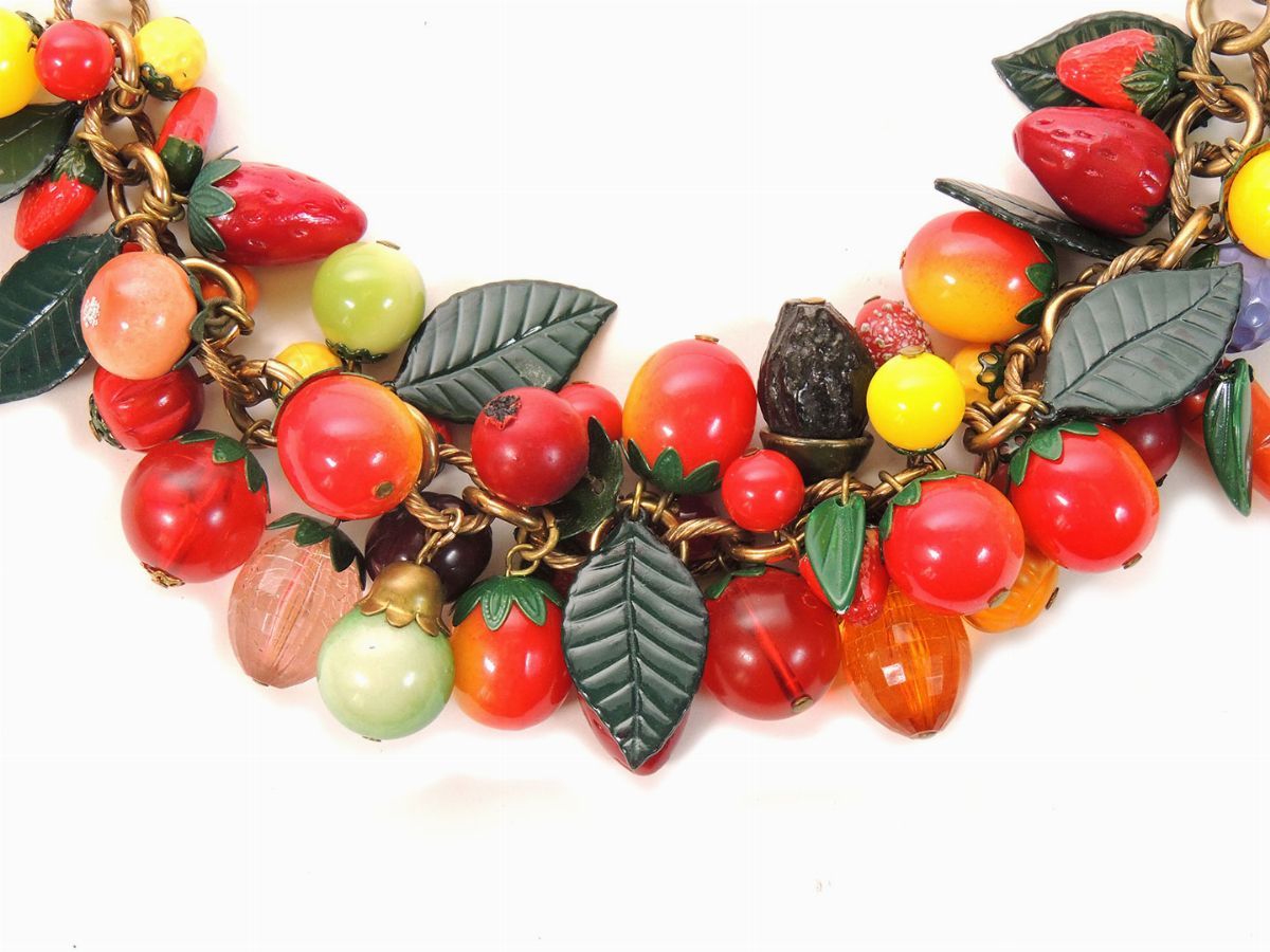 Collana in Metallo e Resina