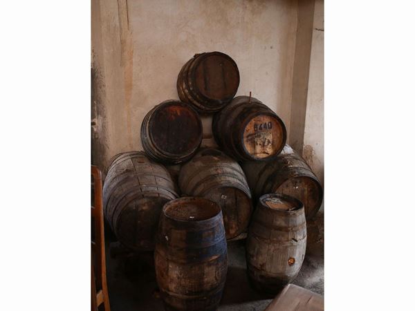 Eight oak casks