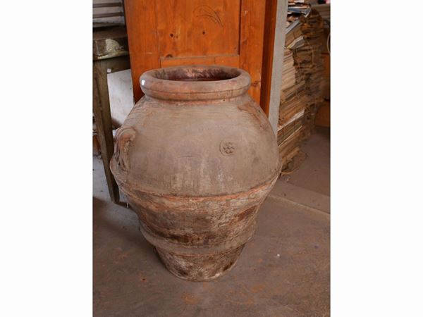Terracotta oil jar