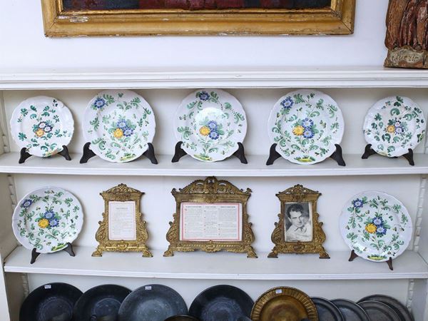 Series of glazed terracotta plates, Cantagalli