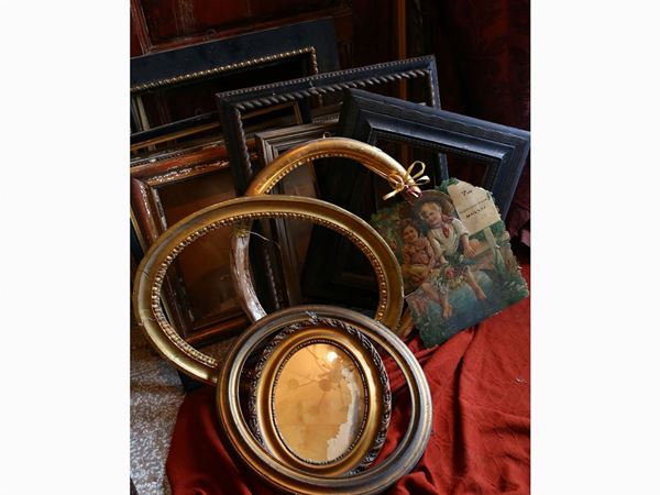 Miscellaneous of vintage frames  (19th/20th century)  - Auction Tuscan style: curiosities from a country residence - Maison Bibelot - Casa d'Aste Firenze - Milano
