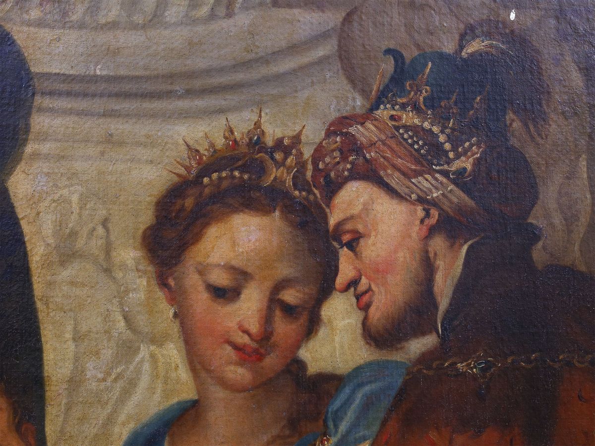 Scuola Veneta del XVII/XVIII Secolo - Alessandro Magno e il Medico Filippo