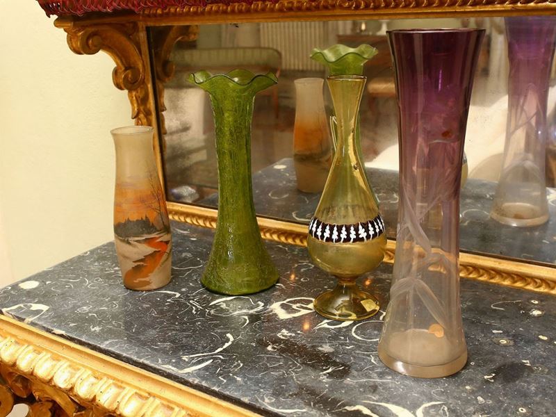 Quattro Vasi in Vetro da Collezione