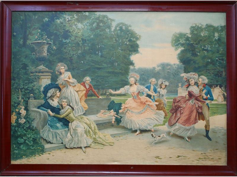 Veduta di Giardino con Personaggi