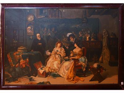 Scena D'interno con Dame e Mercante