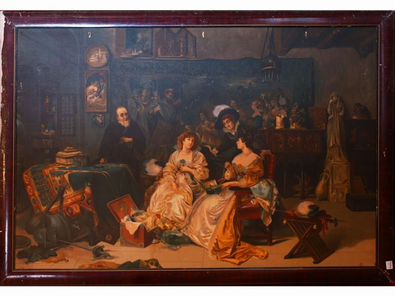 Scena D'interno con Dame e Mercante