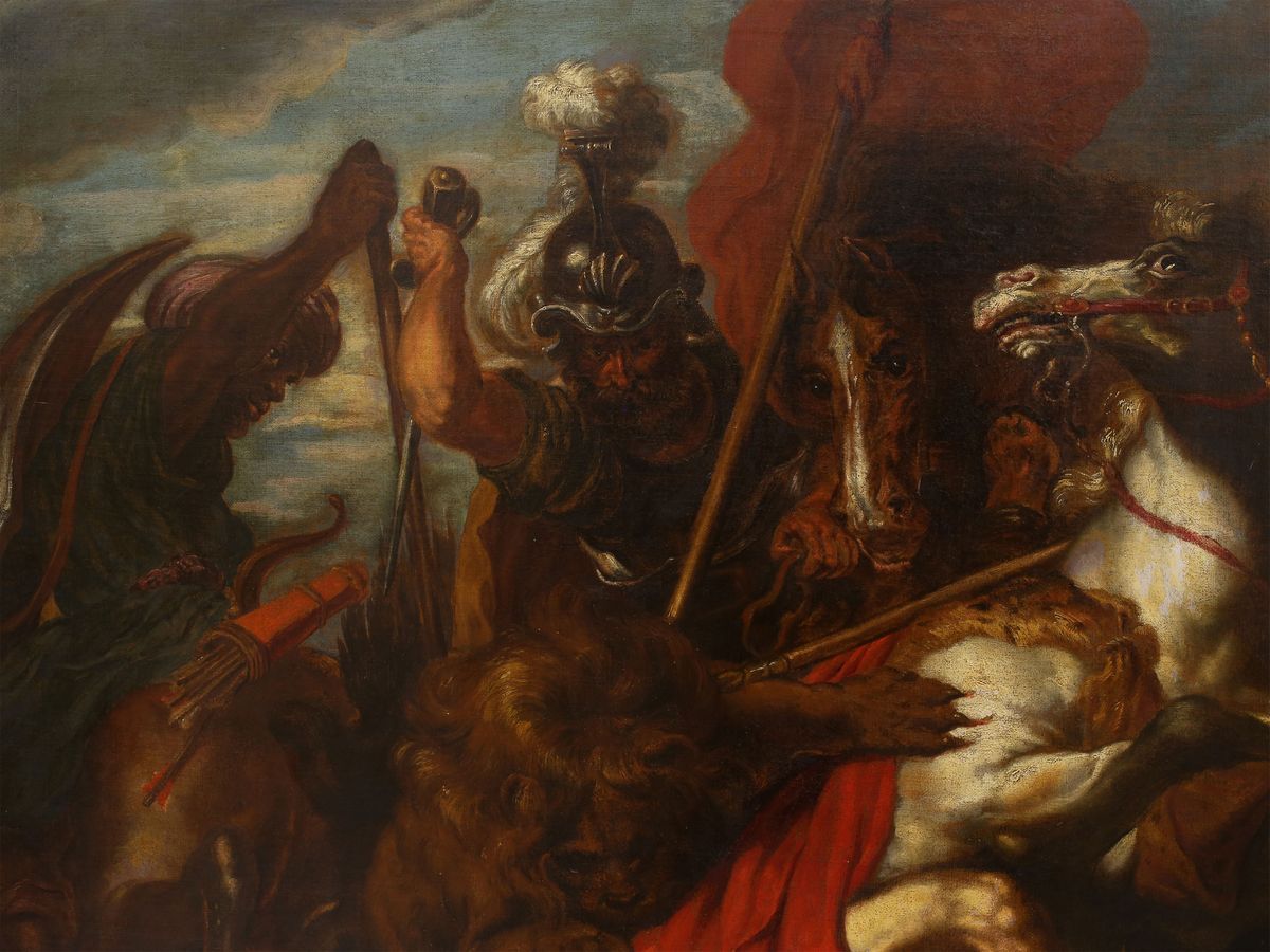 Scuola di Pietro Paolo Rubens - Caccia al Leone