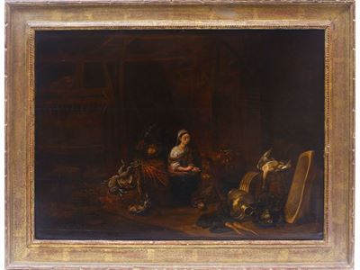 Interno di Cucina con Fantesca