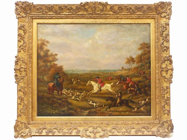 Scuola inglese del XIX secolo - Fox hunting scenes