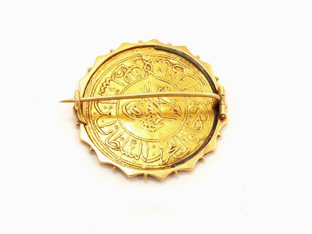 Moneta da 2 Rumi Sultano Mahmud II (1789-1839) con Montatura in Oro