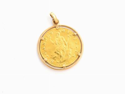 Moneta da un Fiorino Detto "ruspo", Leopoldo II di Lorena (1824-1859), con Montatura in Oro