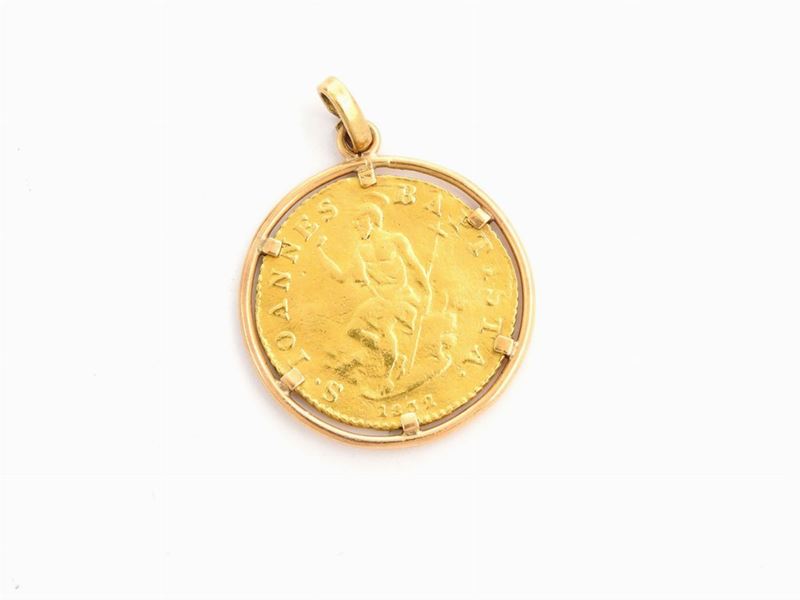 Moneta da un Fiorino Detto "ruspo", Leopoldo II di Lorena (1824-1859), con Montatura in Oro