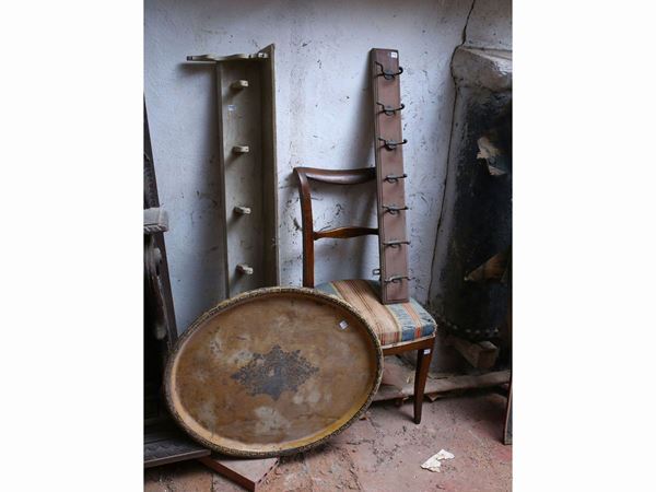 Lot of ancient furniture accessories