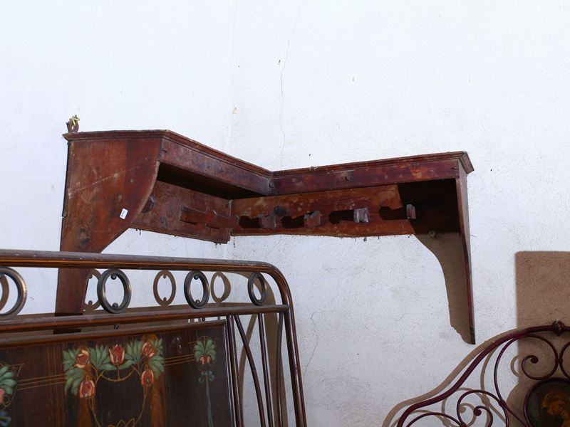 Attaccapanni Rustico Ad Angolo in Legno Tenero
