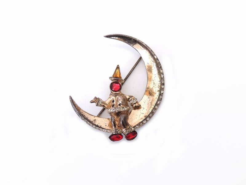 Spilla "lovesick Man On The Moon" in Metallo Sterling, Coro Craft