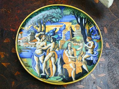 Coppa in Maiolica, Probabilmente Bottega di Girolamo Lanfranco delle Gabicce