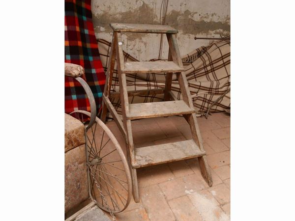 Rustic ladder made of soft wood