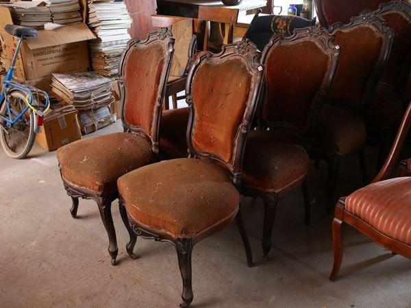 Set of six mahogany chairs