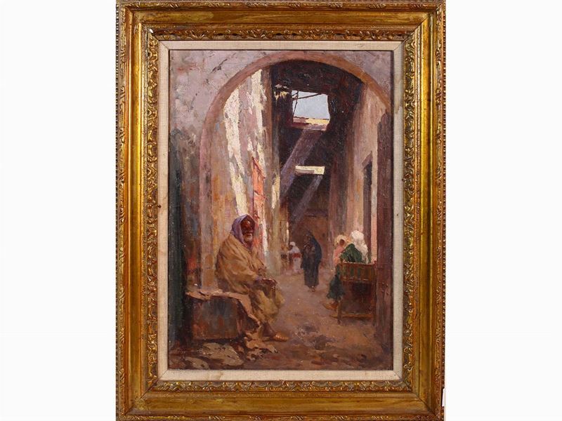 Odoardo Toscani - Via di Souk in Africa del Nord