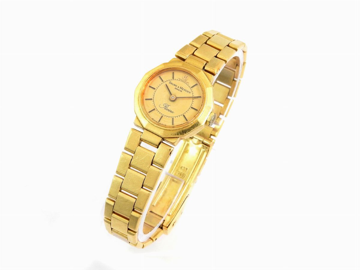 Orologio da Polso per Donna Baume & Mercier Riviera in Oro Giallo